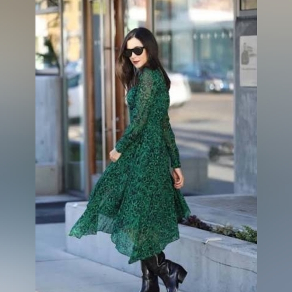 Like New Rare Whistles Jungle Cat Leopard Dress Size UK10/US6 - Picture 2 of 8